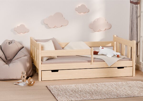 Detská masívna posteľ Maja borovica + box Rozmer: 160x80