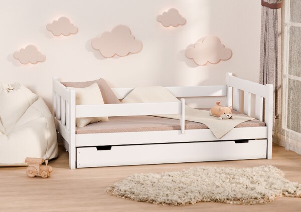 Detská masívna posteľ Maja biela + box Rozmer: 160x80