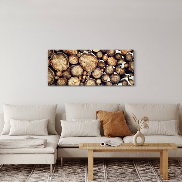 Obraz - Drevo v snehu (120x50 cm)