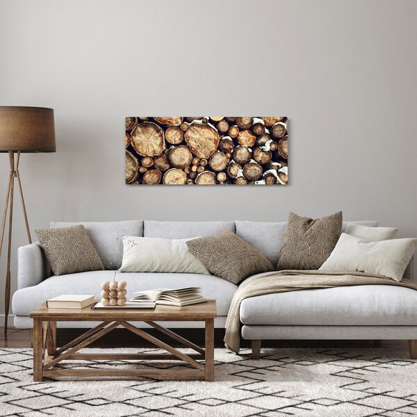 Obraz - Drevo v snehu (120x50 cm)