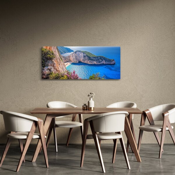 Obraz - Pláž Navagio, Grécko (120x50 cm)