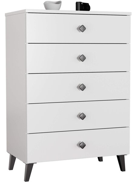 Komoda MOBI K05 - biela/čierna