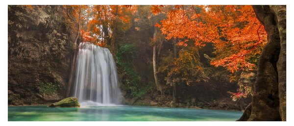 Obraz - Vodopád v Thajsku (120x50 cm)