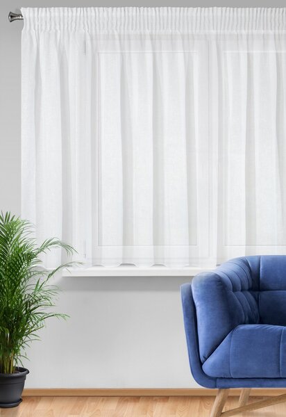 ZÁCLONA NA PÁSKE VIOLA 400X145 CM BIELA