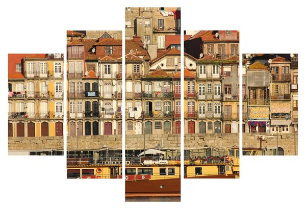 Obraz - Nábrežná štvrť, Portugalsko (150x105 cm)