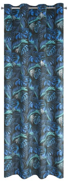 ZATEMŇOVACÍ ZÁVES NA KRÚŽKOCH LAZUR 140X250 CM VZOROVANÁ