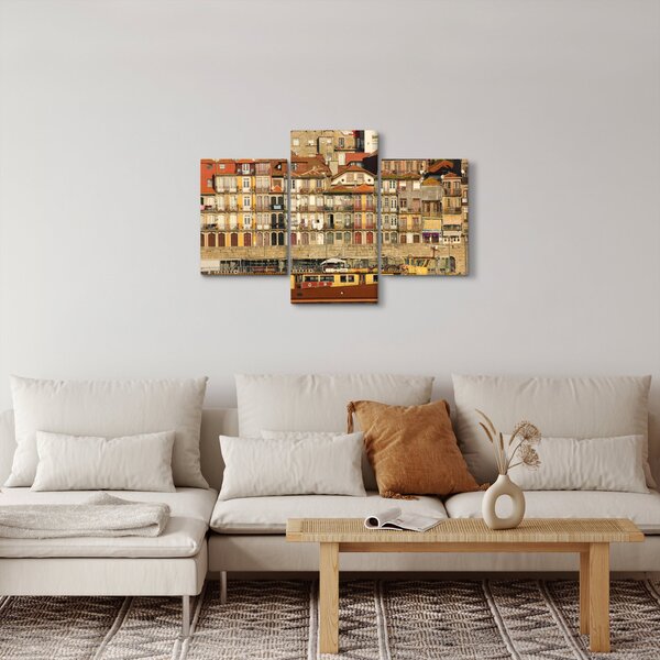 Obraz - Nábrežná štvrť, Portugalsko (90x60 cm)