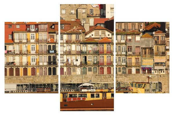 Obraz - Nábrežná štvrť, Portugalsko (90x60 cm)