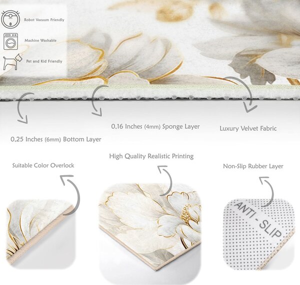 Krémový prateľný behúň 80x200 cm Soft and Gentle – Mila Home