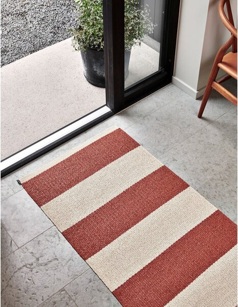 Vnútorný a vonkajší behúň v tehlovo-krémovej farbe 70x300 cm Bob Brick – Pappelina