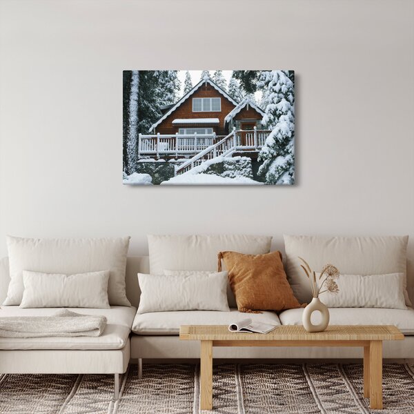 Obraz - Drevená chata (90x60 cm)