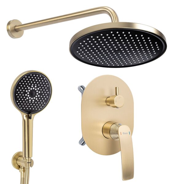 Podomietková sprchová súprava Rea Como M2 Brush Gold + BOX
