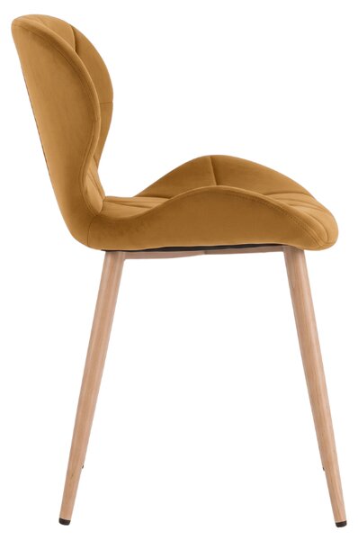 Jedálenská stolička MANGO VELVET, horčicová