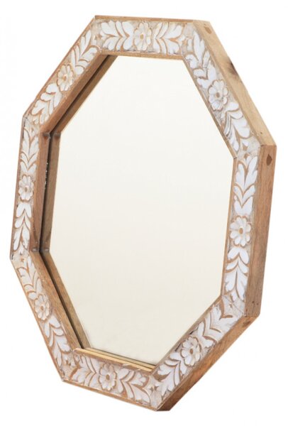 Zrkadlo Sita 60x60 indický masív mango