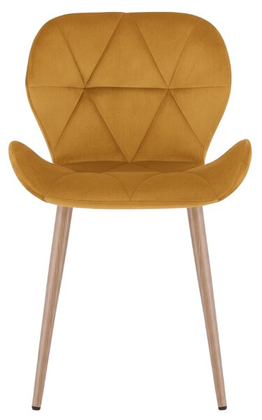 Jedálenská stolička MANGO VELVET, horčicová