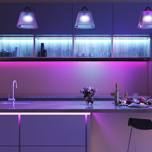 V-TAC Smart WiFi LED pás SET RGB+CCT 13W, 1200lm, vodeodolný IP65 (5m+zdroj+ovládanie)