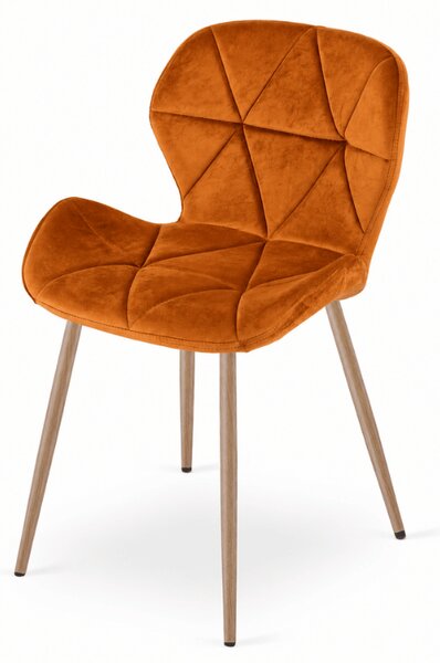 Jedálenská stolička MANGO VELVET, terakotová
