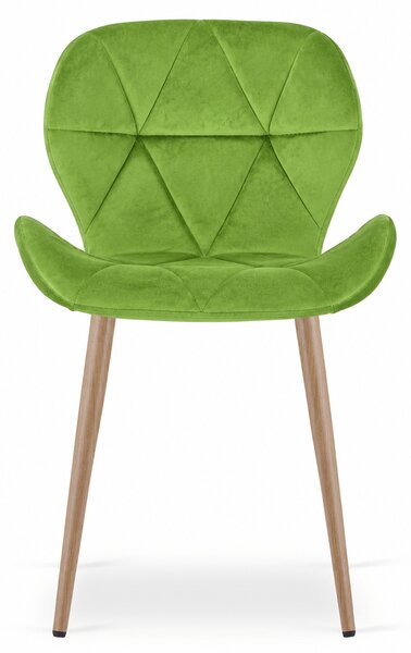 Jedálenská stolička MANGO VELVET, svetlozelená