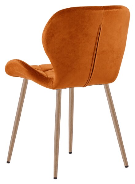 Jedálenská stolička MANGO VELVET, terakotová