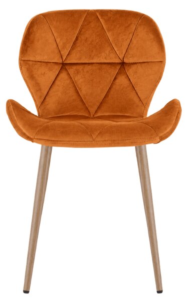 Jedálenská stolička MANGO VELVET, terakotová