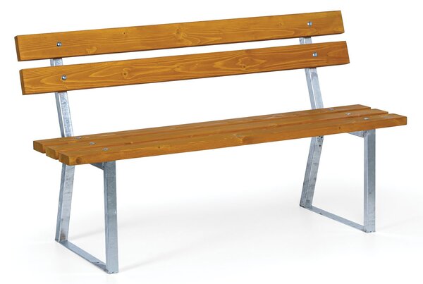 Parková lavička STANDARD s operadlom, zinková, 1500 mm, limba