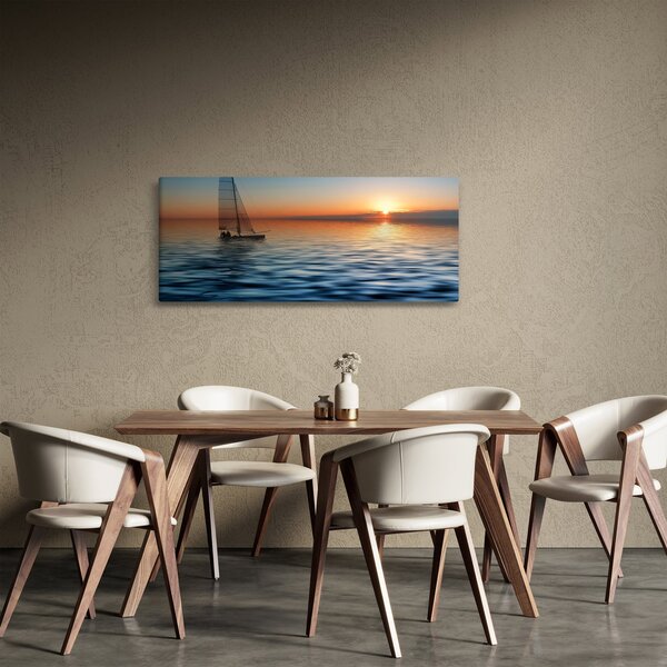 Obraz - Plachetnica na mori (120x50 cm)