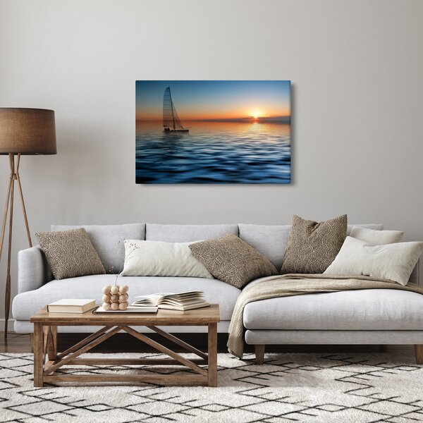 Obraz - Plachetnica na mori (90x60 cm)