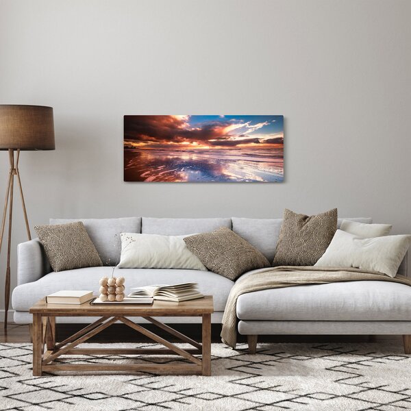 Obraz - Večerná pláž (120x50 cm)