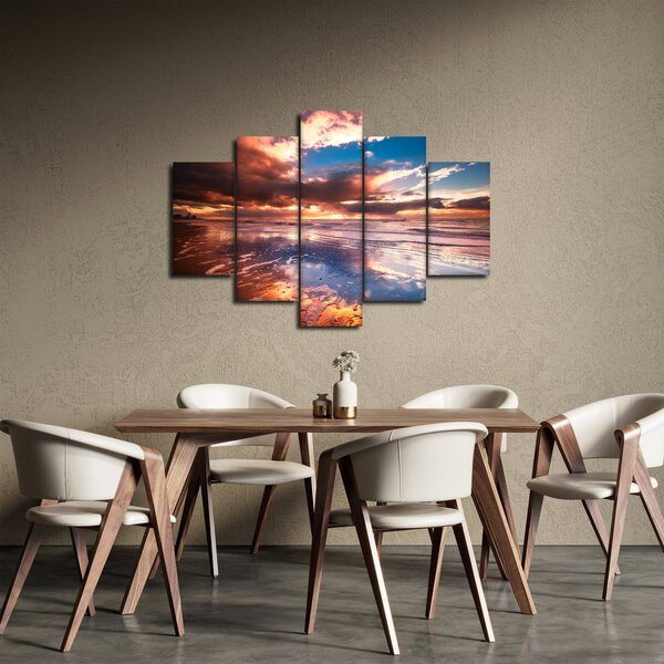 Obraz - Večerná pláž (150x105 cm)