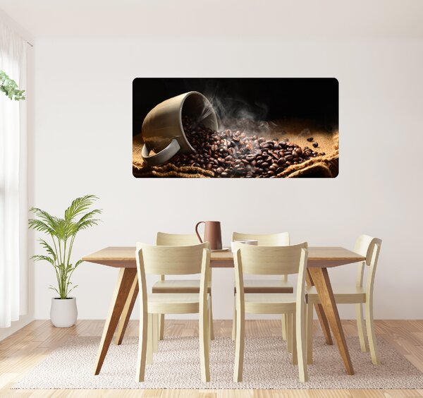 60x120cm Kávová šálka - textilná nálepka na stenu