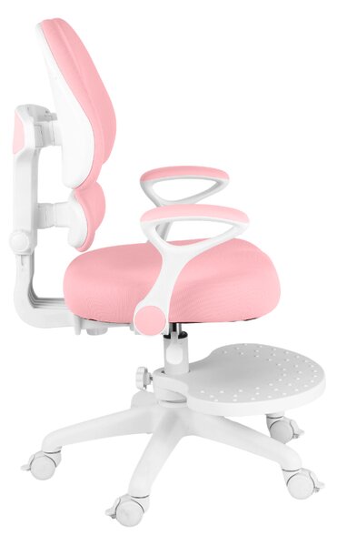 Detská rastúca stolička Neoseat KIDDY TWO — látka, prateľný poťah, ružová