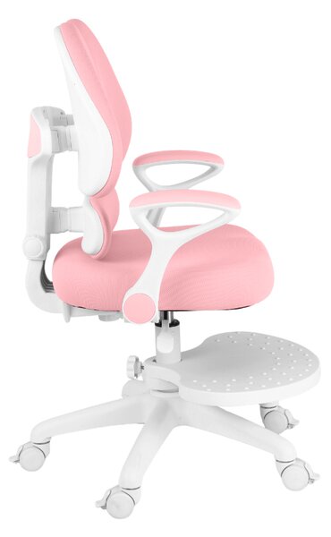 Detská rastúca stolička Neoseat KIDDY TWO — látka, prateľný poťah, ružová