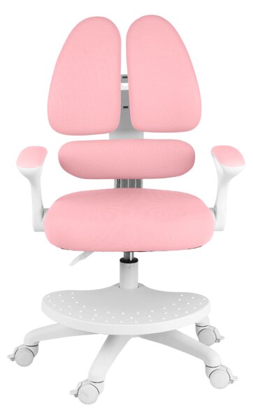 Detská rastúca stolička Neoseat KIDDY TWO — látka, prateľný poťah, ružová