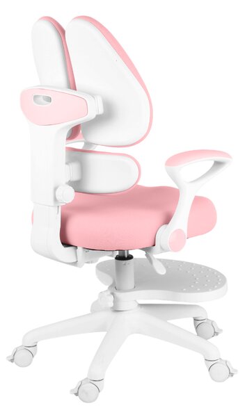 Detská rastúca stolička Neoseat KIDDY TWO — látka, prateľný poťah, ružová