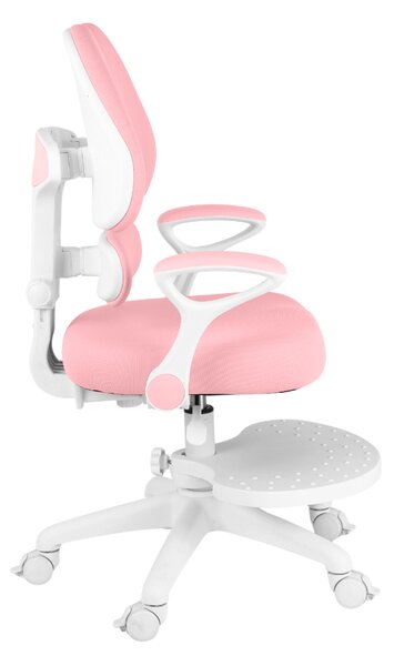 Detská rastúca stolička Neoseat KIDDY TWO — látka, prateľný poťah, ružová
