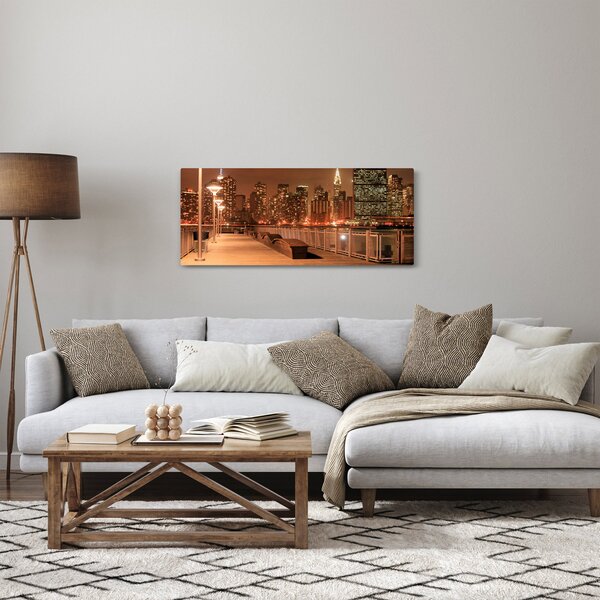 Obraz - Nočné mesto (120x50 cm)