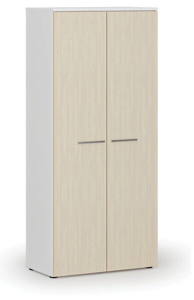 Šatníková skriňa s výsuvom PRIMO WHITE, 800 x 420 x 1781 mm, biela/breza