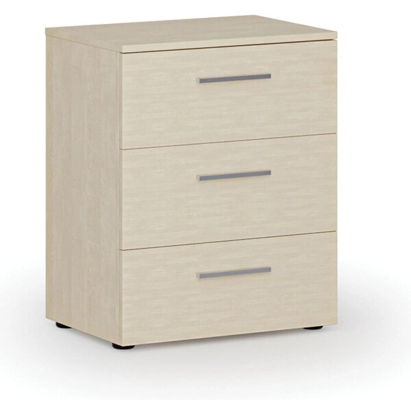 Kancelárska komoda k stolu PRIMO WOOD, 740 x 600 x 420 mm, breza