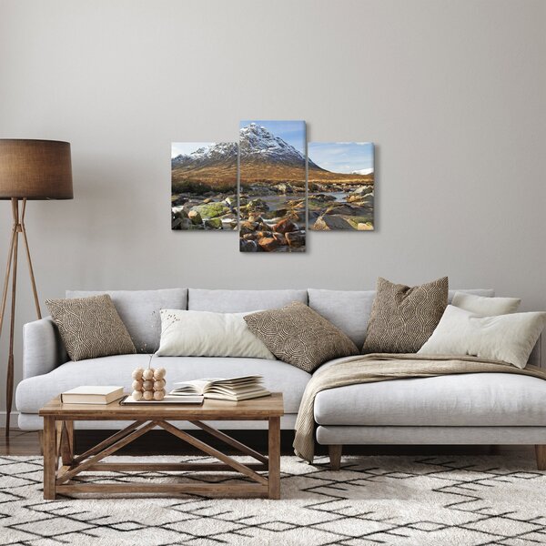 Obraz - Hora s riekou (90x60 cm)
