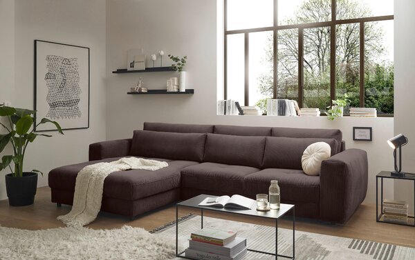 ROHOVÁ SEDAČKA, kompozitné drevo, textil, mokka MID.YOU - Sedačky, Online Only