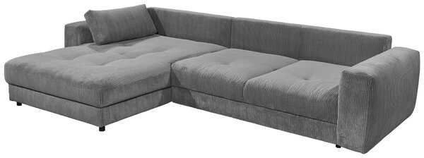 ROHOVÁ SEDAČKA, textil, kompozitné drevo, antracitová MID.YOU - Sedačky, Online Only
