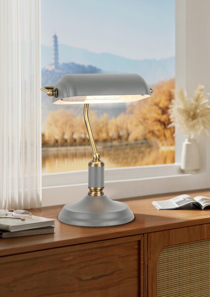STOLNÁ LAMPA, E27, 37/26,5/18 cm Novel - Interiérové svietidlá