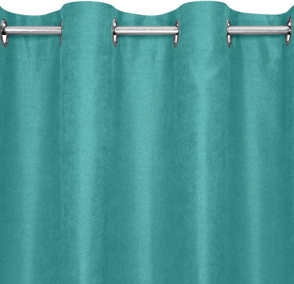 ZATEMŇOVACÍ ZÁVES NA KRÚŽKOCH ADA 140X250 CM TYRKYSOVÁ
