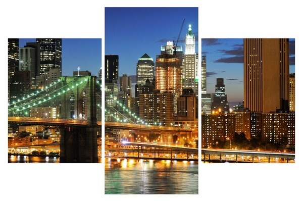 Obraz - Most s New Yorkom (90x60 cm)