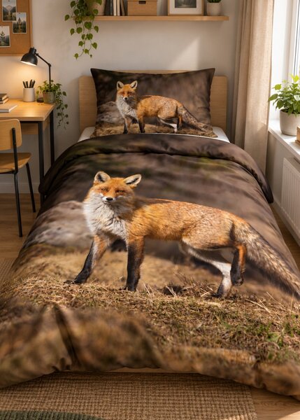 3d obliečky Fox mikroplyš 140x200 cm