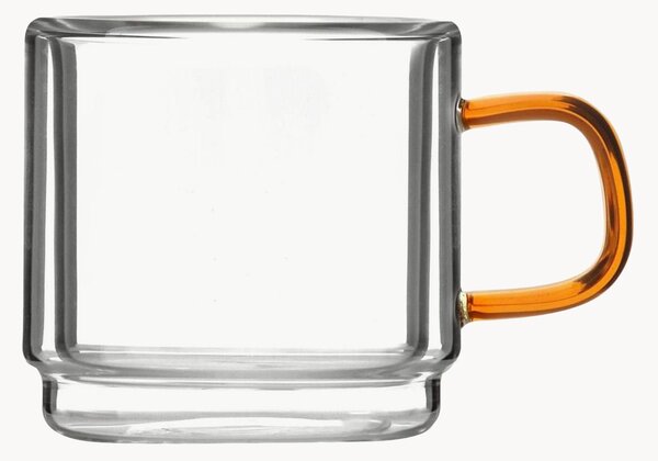 Borosilikátové šálky na espresso Amber, 2 ks