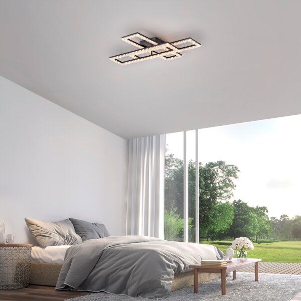 JUST LIGHT. 14733-18 - LED Stropné svietidlo GLITRA LED/35W/230V čierna
