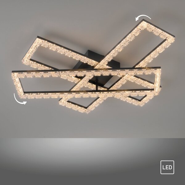 JUST LIGHT. 14733-18 - LED Stropné svietidlo GLITRA LED/35W/230V čierna