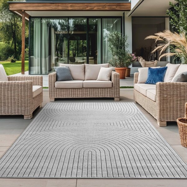 Sivý vnútorný a vonkajší koberec 160x230 cm Nova 1201 – Ayyildiz Carpets
