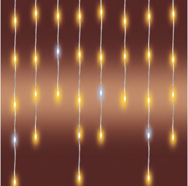 LED vonkajšia vianočná reťaz 1200xLED/230V 25x0,56 m IP44 teplá biela/studená biela